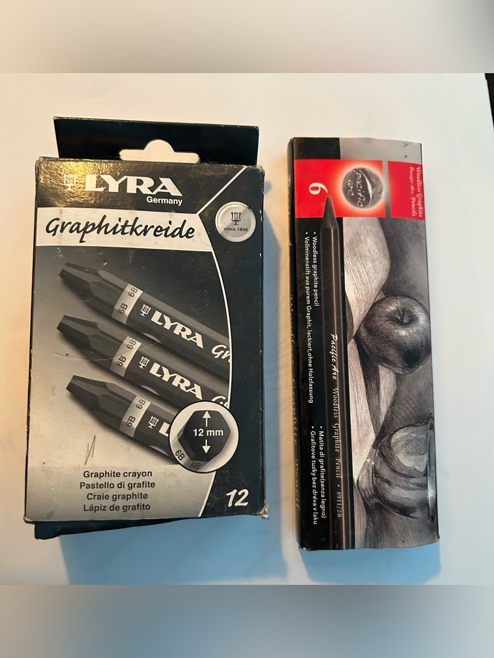 LYRA Graphite Crayon Sets in Black - 12mm